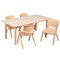 Emma and Oliver 23.625"W x 47.25"L Rectangular Plastic Height Adjustable Activity Table Set with 4 Chairs